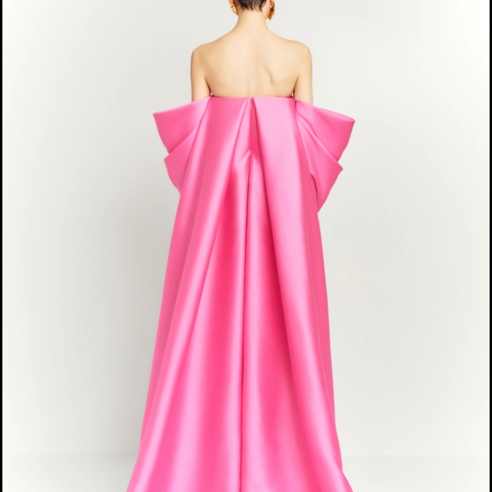 Solace London Pink Off-Shoulder Wedding Dress - Picture 2 of 8